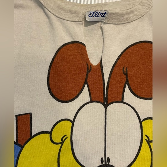 VTG Garfield & Odie Single Stitch Big Graphic T-Shirt - One Size Fits All - RARE - Picture 3 of 9